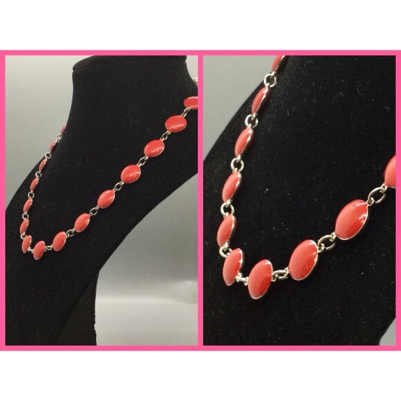 Vtg Enamel 'Mod' Linked Choker - Picture 3 of 5